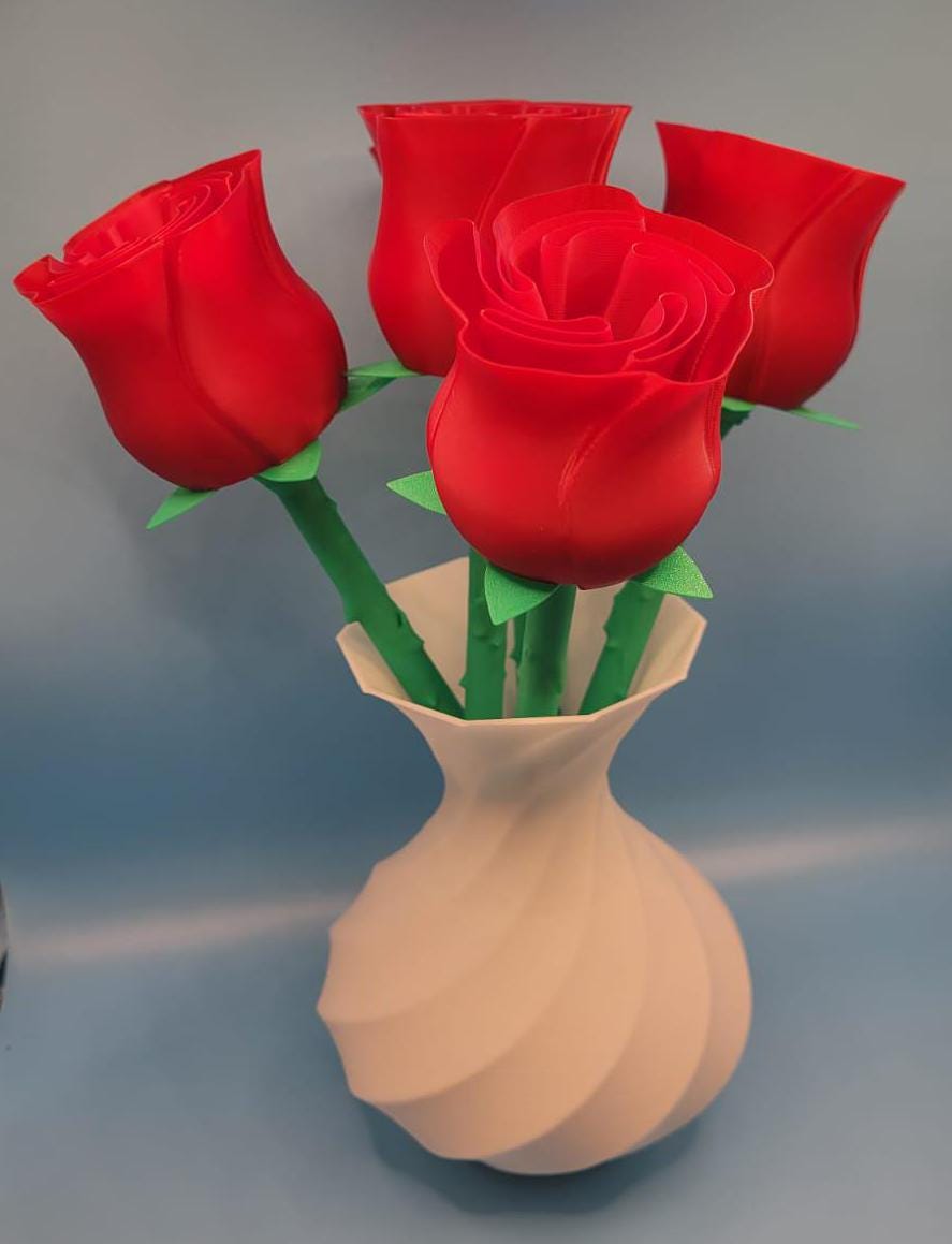 3D Printed Red Rose – Eternal Valentine’s Gift
